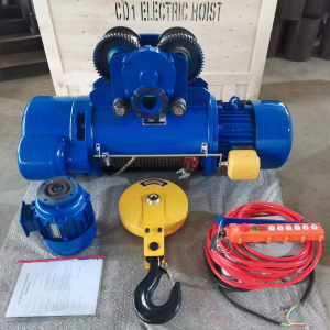 Chinese wholesale China Different Model Electric Cradle Hoist, Electric Wire Rope Hoist Construction Hoist Wire Control/ Remote Control CD1 0.25-16t 16t